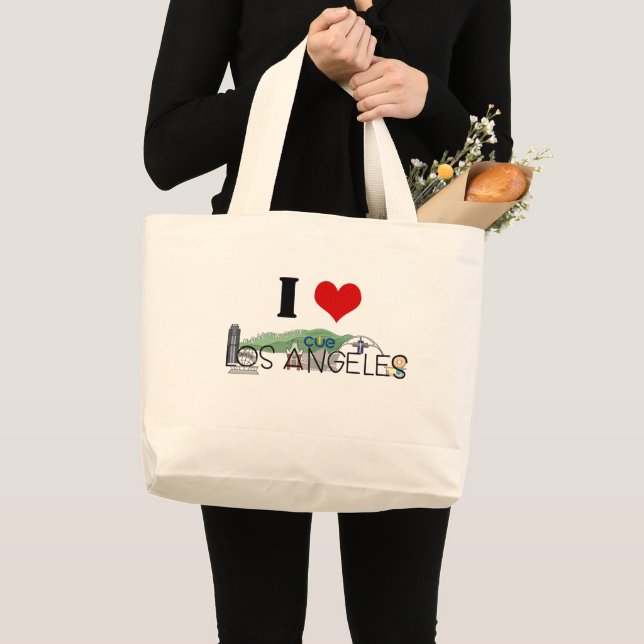 Bolso De Tela Gigante CUE Los Angeles Jumbo Tote Bag (Anverso (producto))