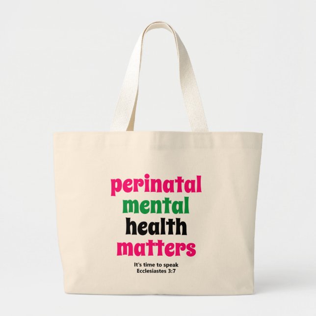 Bolso De Tela Gigante Cuestiones de salud mental perinatal (Frente)
