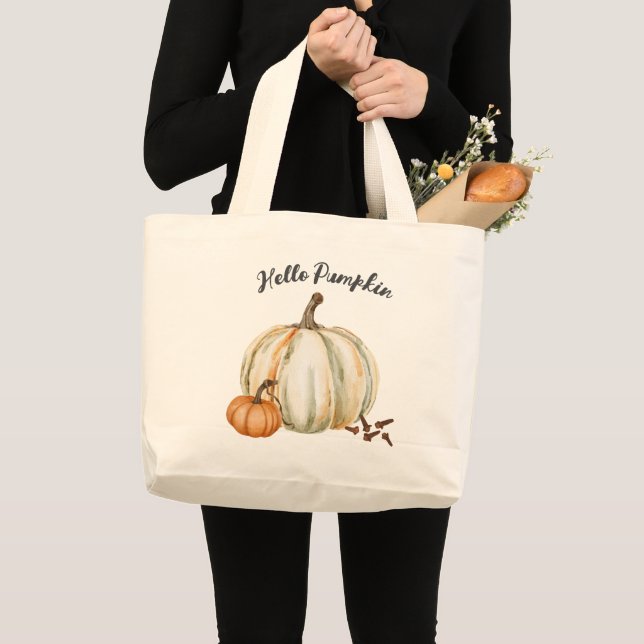 Bolso De Tela Gigante Cuidada Hola Calabaza Spin Cosy Caída (Anverso (producto))