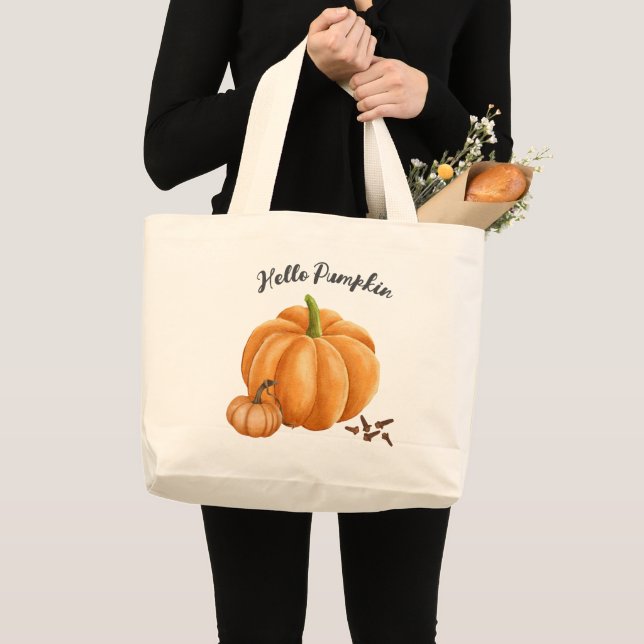 Bolso De Tela Gigante Cuidada Hola Calabaza Spin Cosy Caída (Anverso (producto))