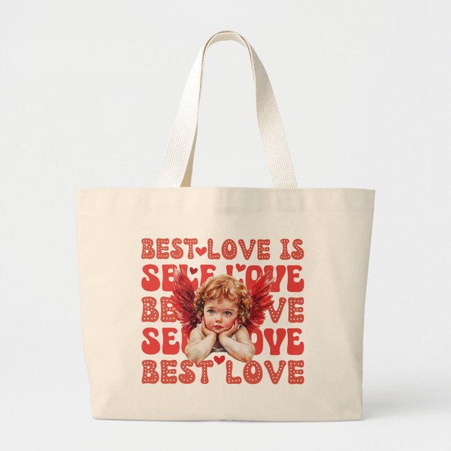 Bolso De Tela Gigante Cupido El día de San Valentín Autoamor (Frente)