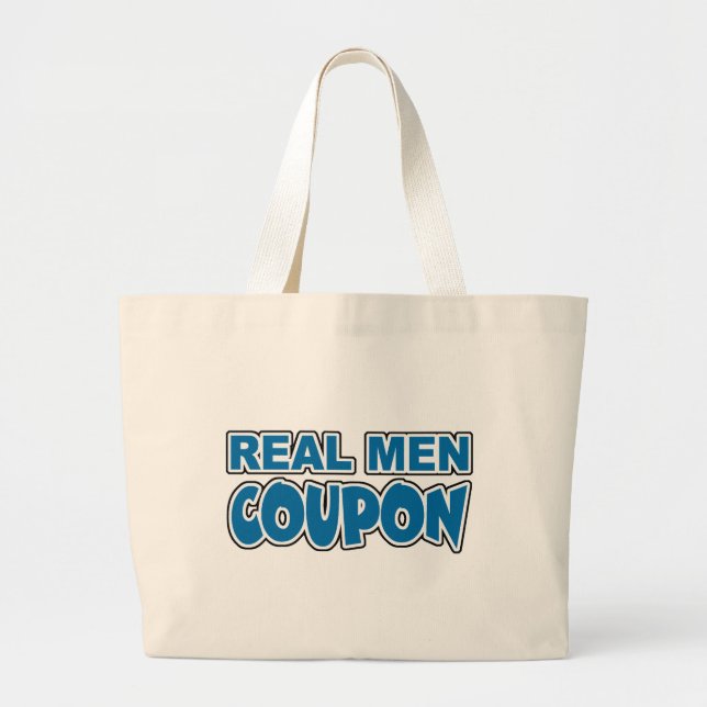 Bolso De Tela Gigante Cupón real de los hombres (Frente)