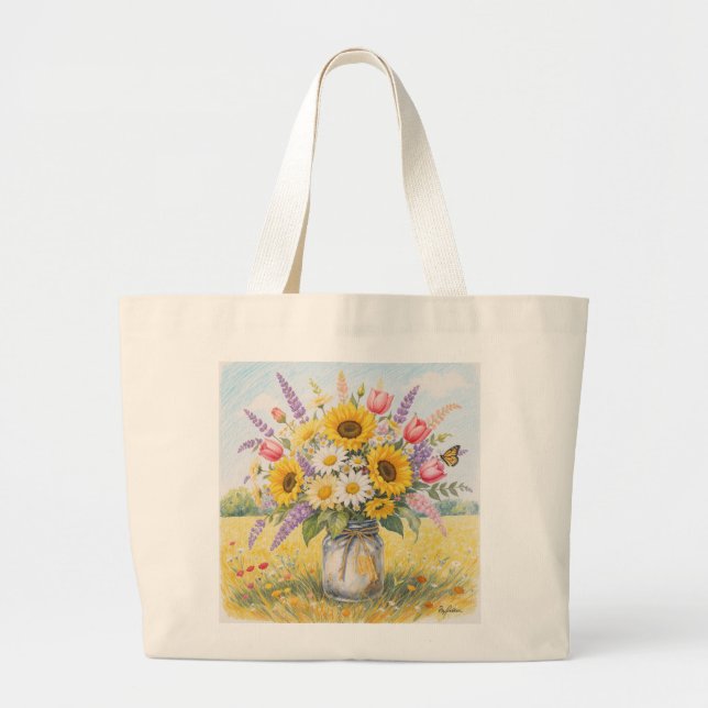 Bolso De Tela Gigante Custom Art Tote Bag – Stylish & Eco-Friendly (Frente)