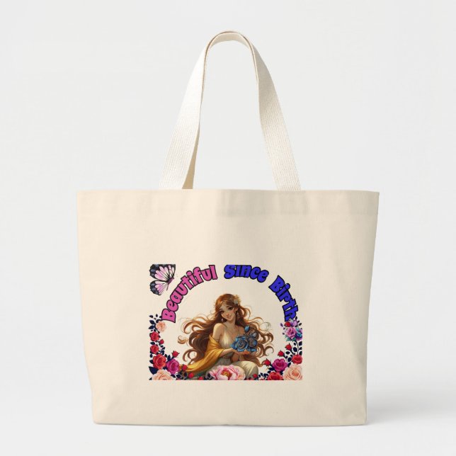 Bolso De Tela Gigante Cute Art Tote Bag – Lightweight, Durable, Stylish (Frente)