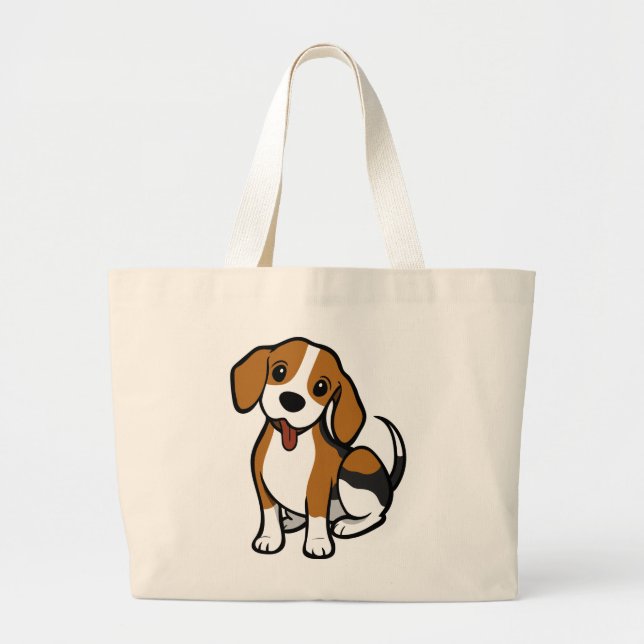 Bolso De Tela Gigante Cute Beagle Lover Gigante Cachorro Perro (Frente)