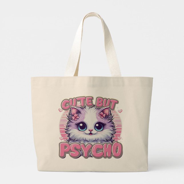 Bolso De Tela Gigante Cute but Psycho" Tote Bag (Reverso)