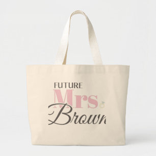 Bolso De Tela Gigante Cute Engagement Future Mrs Brown Bachelorette