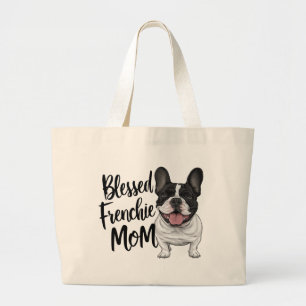 Bolso De Tela Gigante Cute Frenchie Mamá Amante del Bulldog Francés Cach
