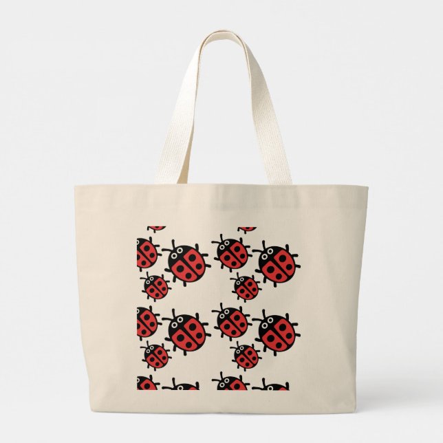 Bolso De Tela Gigante Cute Kids ladybird Family (Reverso)