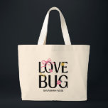 Bolso De Tela Gigante Cute Ladybug Pink Girl Baby Shower<br><div class="desc">Celebrate the mama-to-be in the sweetest way with our “Our Little Ladybug” Tote Bag, a keepsake she’ll cherish long after the baby shower ends. Designed to beautifully coordinate with a baby girl celebration, this charming tote features adorable pink ladybugs set against a modern design for a look that’s both playful...</div>