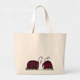 Bolso De Tela Gigante Cute Ladybugs Y Mistletoe