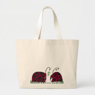 Bolso De Tela Gigante Cute Ladybugs Y Mistletoe