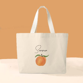 Bolso De Tela Gigante Cute Painted Peach Fruit Illustration