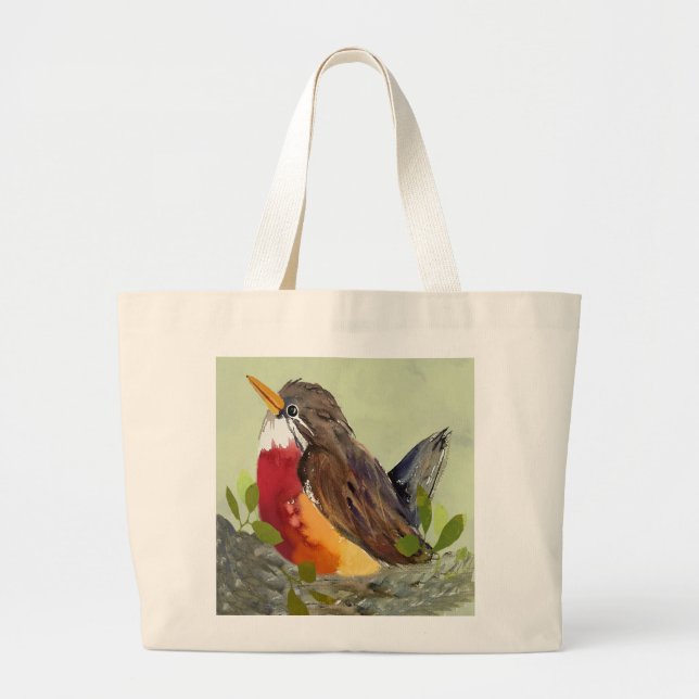 Bolso De Tela Gigante Cute Robin Tote Bag (Frente)