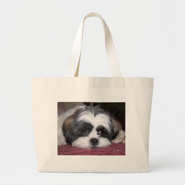 Bolso De Tela Gigante Cute Shih Tzu Dog (Frente)
