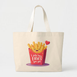 Bolso De Tela Gigante Cute Valentine French Fries Pun