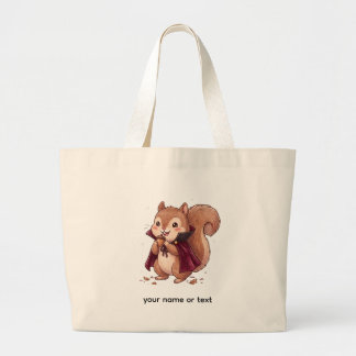Bolso De Tela Gigante Cute Vampire Ardilla con capa de Halloween de bell