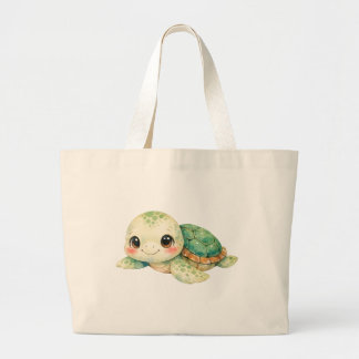 Bolso De Tela Gigante Cute Watercolor Turtle 