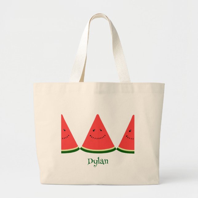 Bolso De Tela Gigante Cute Watermelon Summer Personalized Tote Bag (Frente)