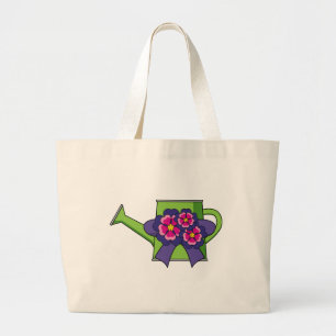 Bolso De Tela Gigante Cute Waters Can con Bouquet de flores