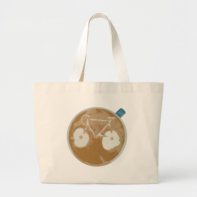 Bolso De Tela Gigante Cycling Latte Art (Frente)