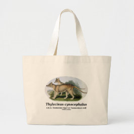 Bolso De Tela Gigante Cynocephalus del Thylacinus (tigre o lobo tasmano)