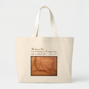 Bolso De Tela Gigante da Vinci: "El pie humano es… "