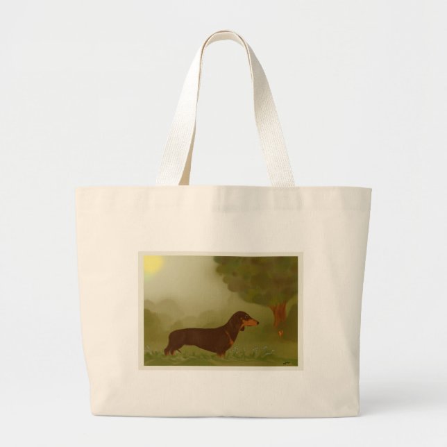 Bolso De Tela Gigante Dachshund (Frente)