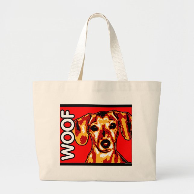 Bolso De Tela Gigante Dachshund (Frente)