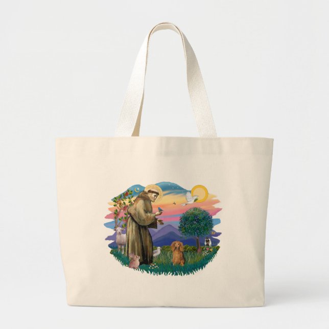 Bolso De Tela Gigante Dachshund (de cabello largo) (Frente)