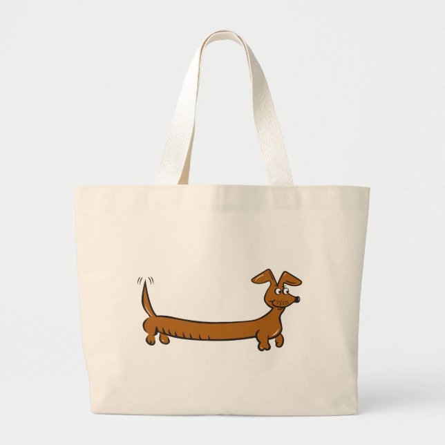 Bolso De Tela Gigante Dachshund de Doxie (Frente)