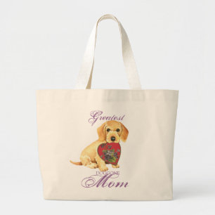 Bolso De Tela Gigante Dachshund Heart Mom