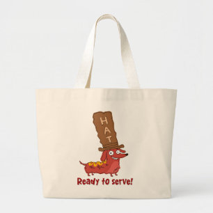 Bolso De Tela Gigante Dachshund Hot Dog Juego de Palabras