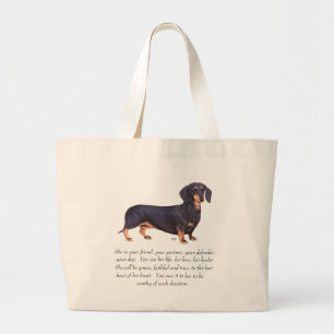 Bolso De Tela Gigante Dachshund Keepsake - mujer