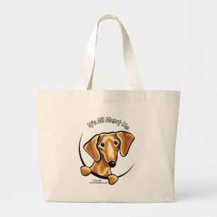 Bolso De Tela Gigante Dachshund rojo liso su todo alrededor yo