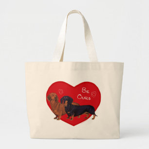 Bolso De Tela Gigante Dachshund Valentine