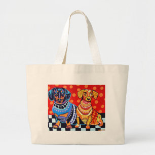 Bolso De Tela Gigante Dachshunds por el brezo Galler