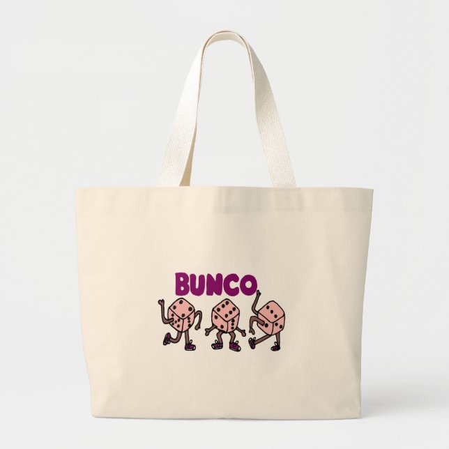 Bolso De Tela Gigante Dados de baile divertidos de Bunco (Frente)