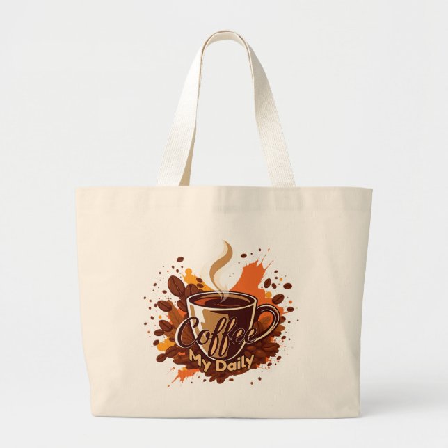 Bolso De Tela Gigante Daily Coffee Ritual (Frente)
