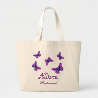 Bolso De Tela Gigante Dama de honor conocida personalizada mariposa