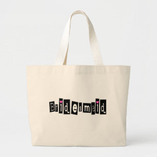 Bolso De Tela Gigante Dama de honor (negro Sq)