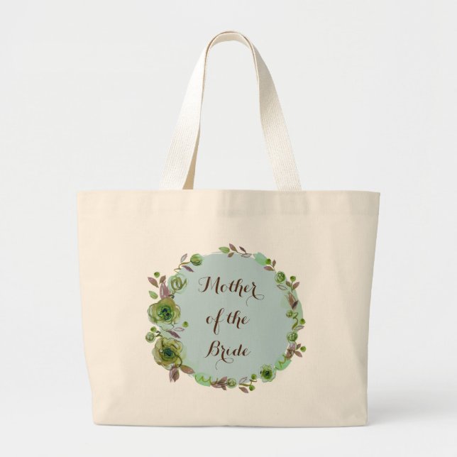 Bolso De Tela Gigante Dama de honor Novia Madre Novio Niña de las flores (Frente)