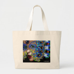 Bolso De Tela Gigante Dama ÉFEMERAL con máscara fractal