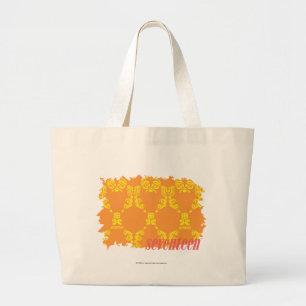 Bolso De Tela Gigante Damasco 4 naranja-amarillos