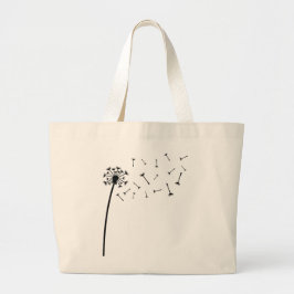 Bolso De Tela Gigante Dandelion Seeds Boho Line Art