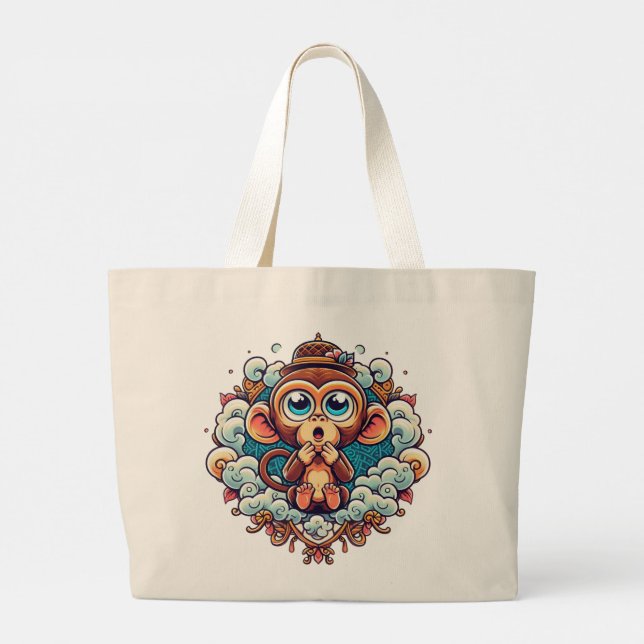 Bolso De Tela Gigante Day Dreaming Monkey No. 2 - Tote Bag (Reverso)