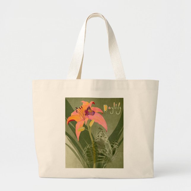 Bolso De Tela Gigante Daylily Tote Bag (Frente)