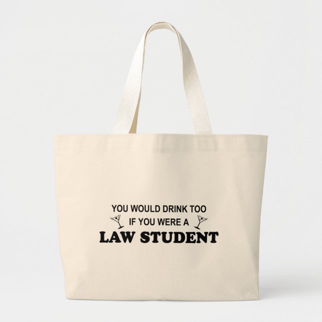 Bolso De Tela Gigante De la bebida estudiante de Derecho también - (Frente)