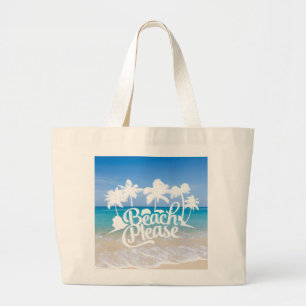 Bolso De Tela Gigante De la playa tote divertido de la cita por favor