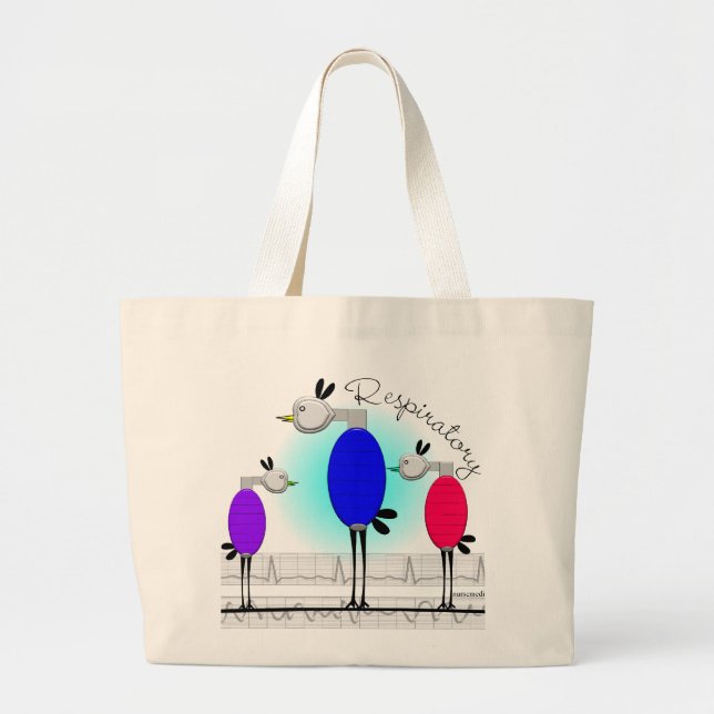 Bolso De Tela Gigante De los "regalos respiratorios pájaros de Ambu" de (Frente)